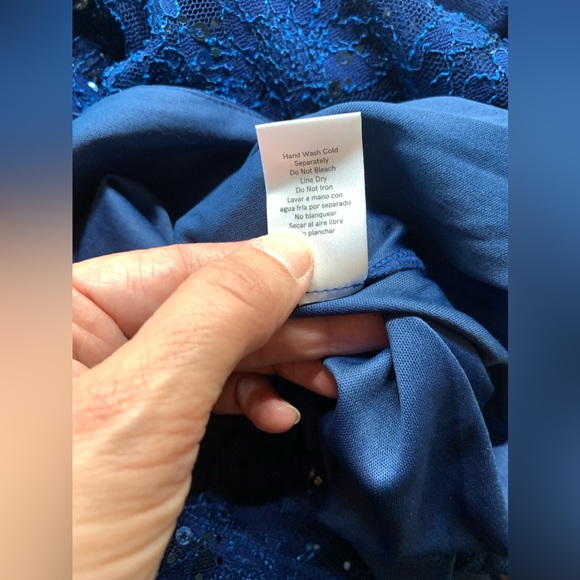 Off Shoulder Lace Sequined Sleeve Detail Dress - Picture 15 of 15